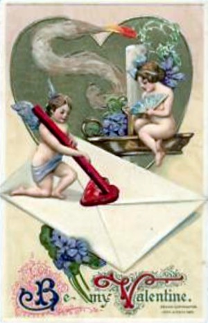 vintage valentine with wax seal