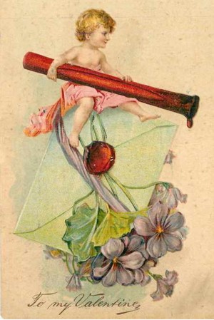 Vintage valentine with wax seal